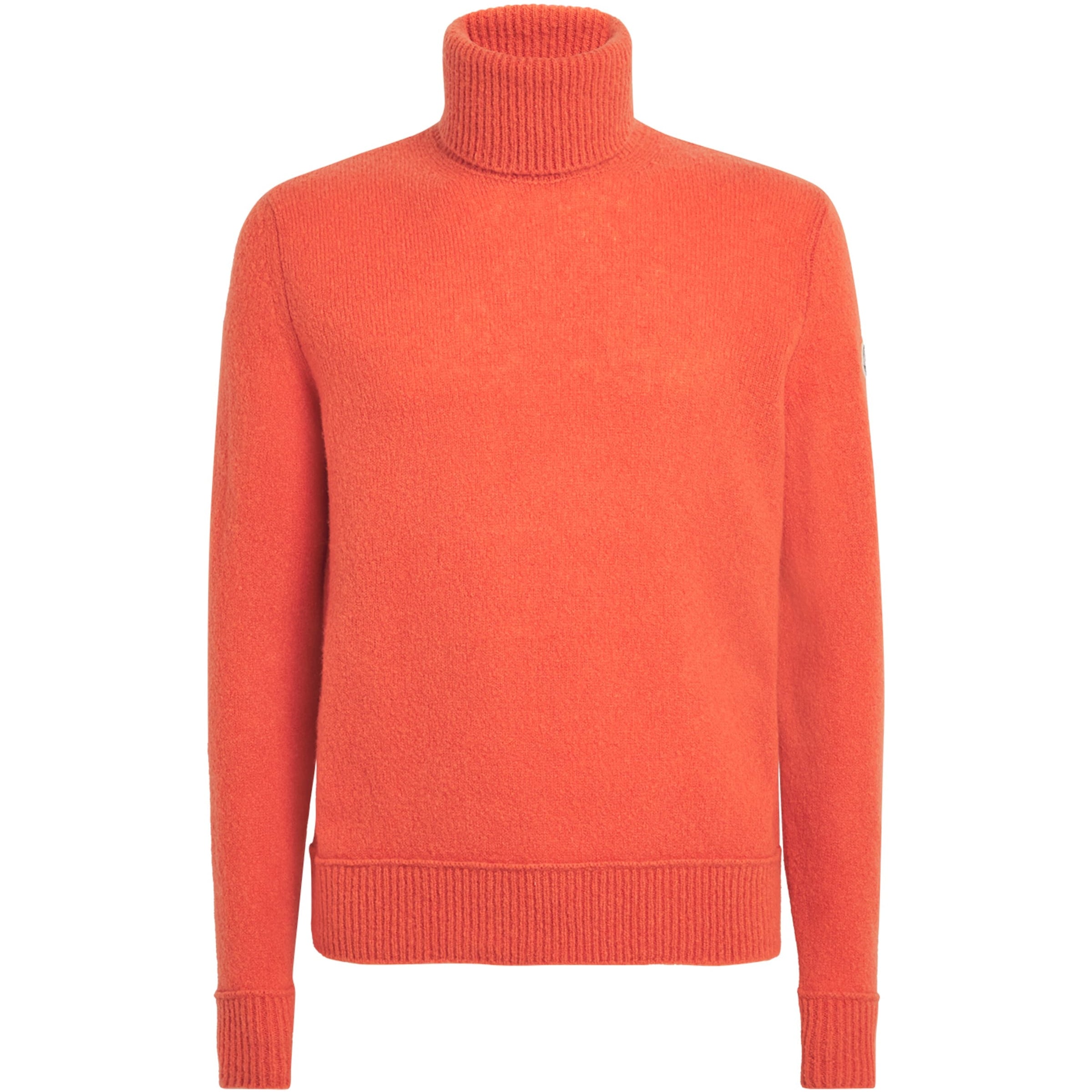 Orange Wool-Blend Rollneck Sweater
