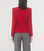 Valentino Red Virgin Wool Bow Blazer