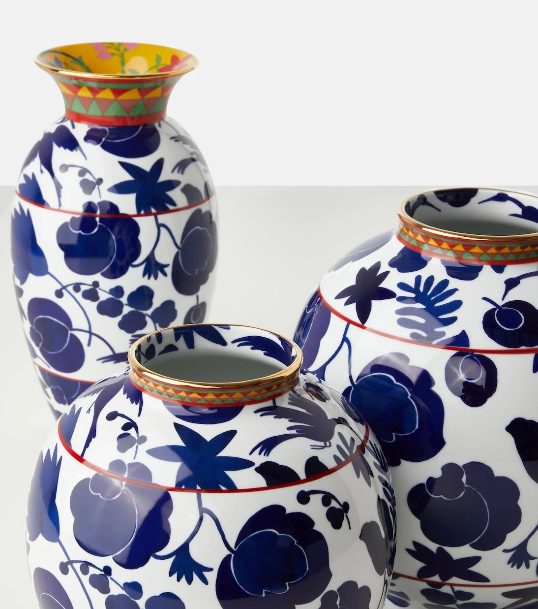 La DoubleJ - Wildbird Blu porcelain vase