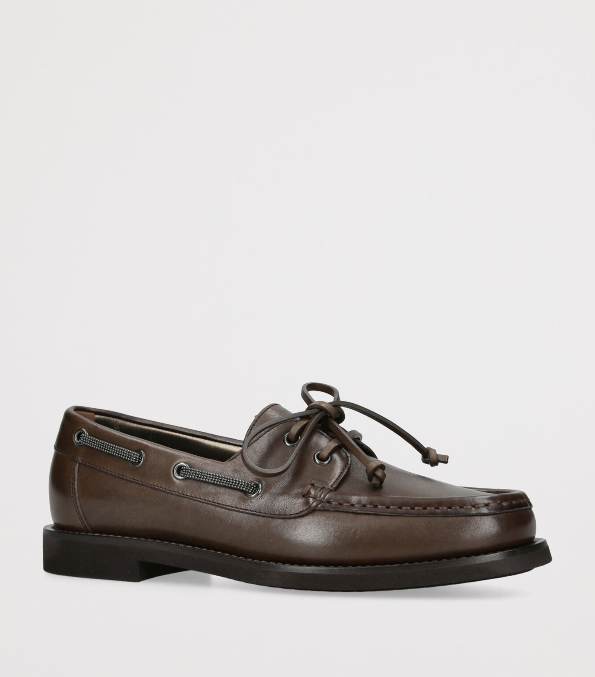 Brown Leather Boat Shoes