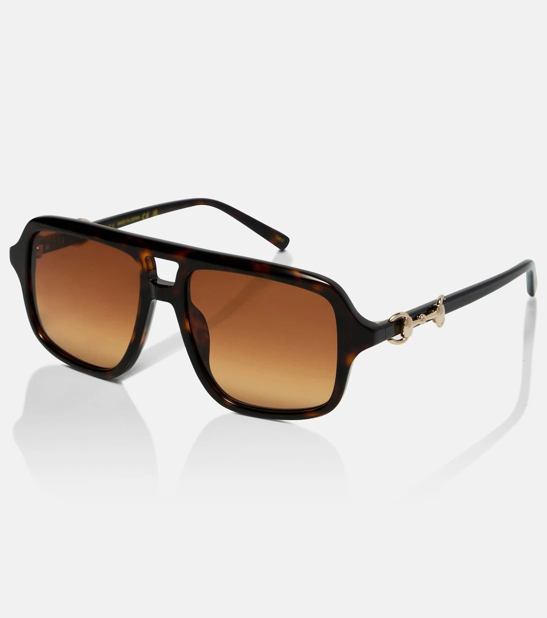 Gucci - Horsebit aviator sunglasses