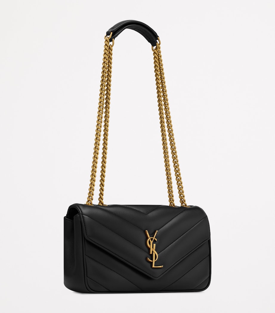 Saint Laurent Black Small Loulou Matelassé Shoulder Bag