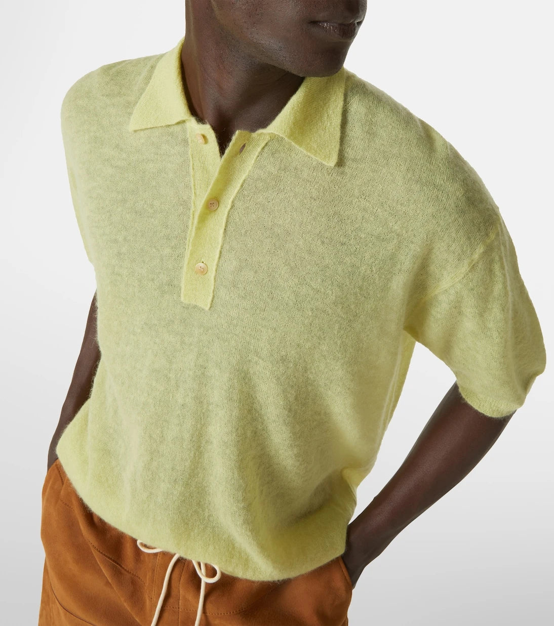 Auralee - Mohair-blend polo sweater