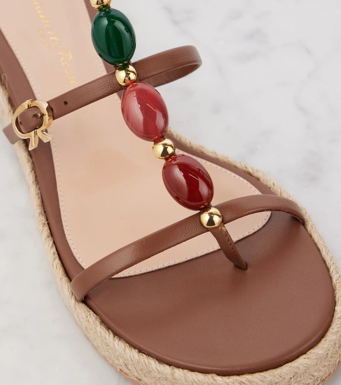 Gianvito Rossi - Shanti leather espadrille sandals