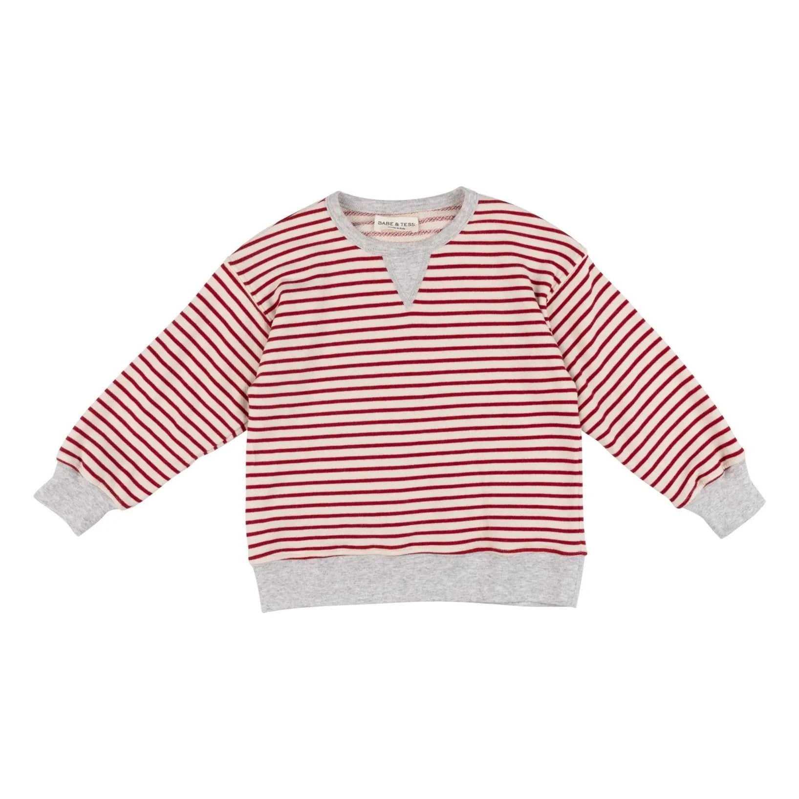 Babe & Tess - Striped Tito Sweat | Red