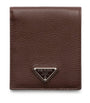 Prada Grained Leather Triangle Wallet
