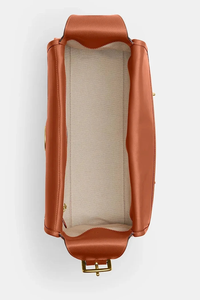 Coach чанта тип хобо дамска от кожа Turnlock Haversack Bag