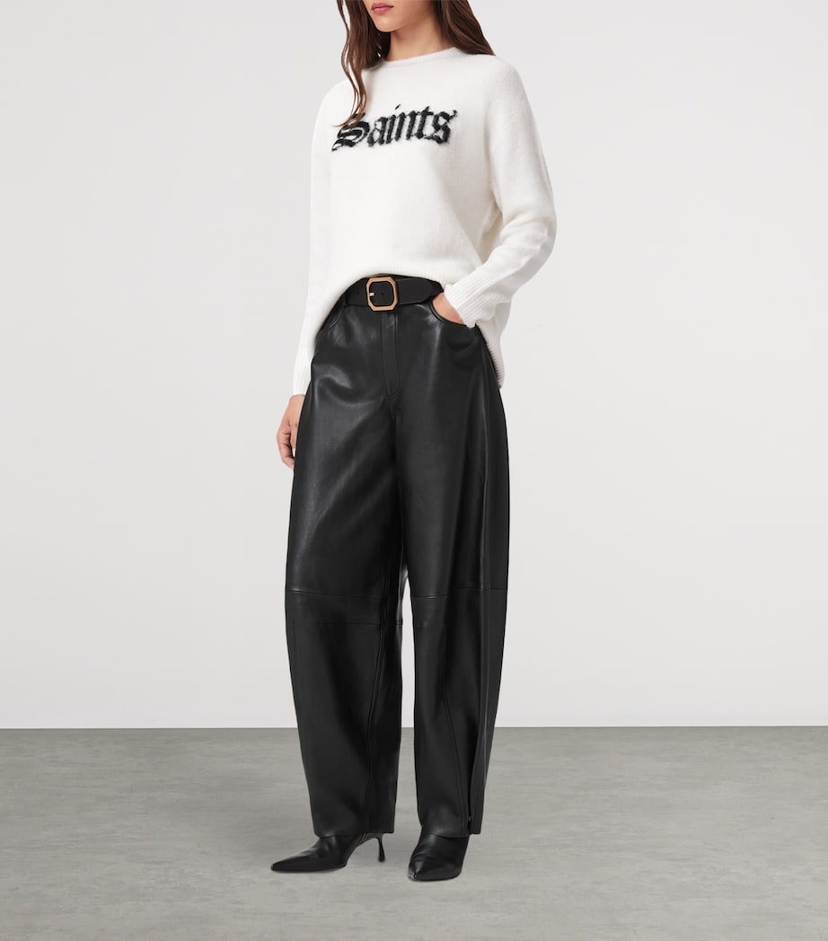 Black Leather Jett Lea Trousers