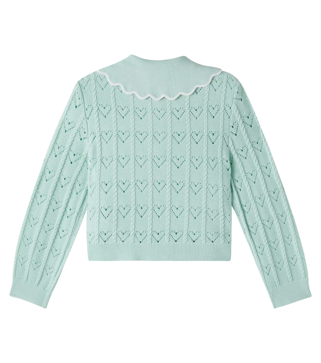 Self-Portrait Kids - Embroidered pointelle cardigan