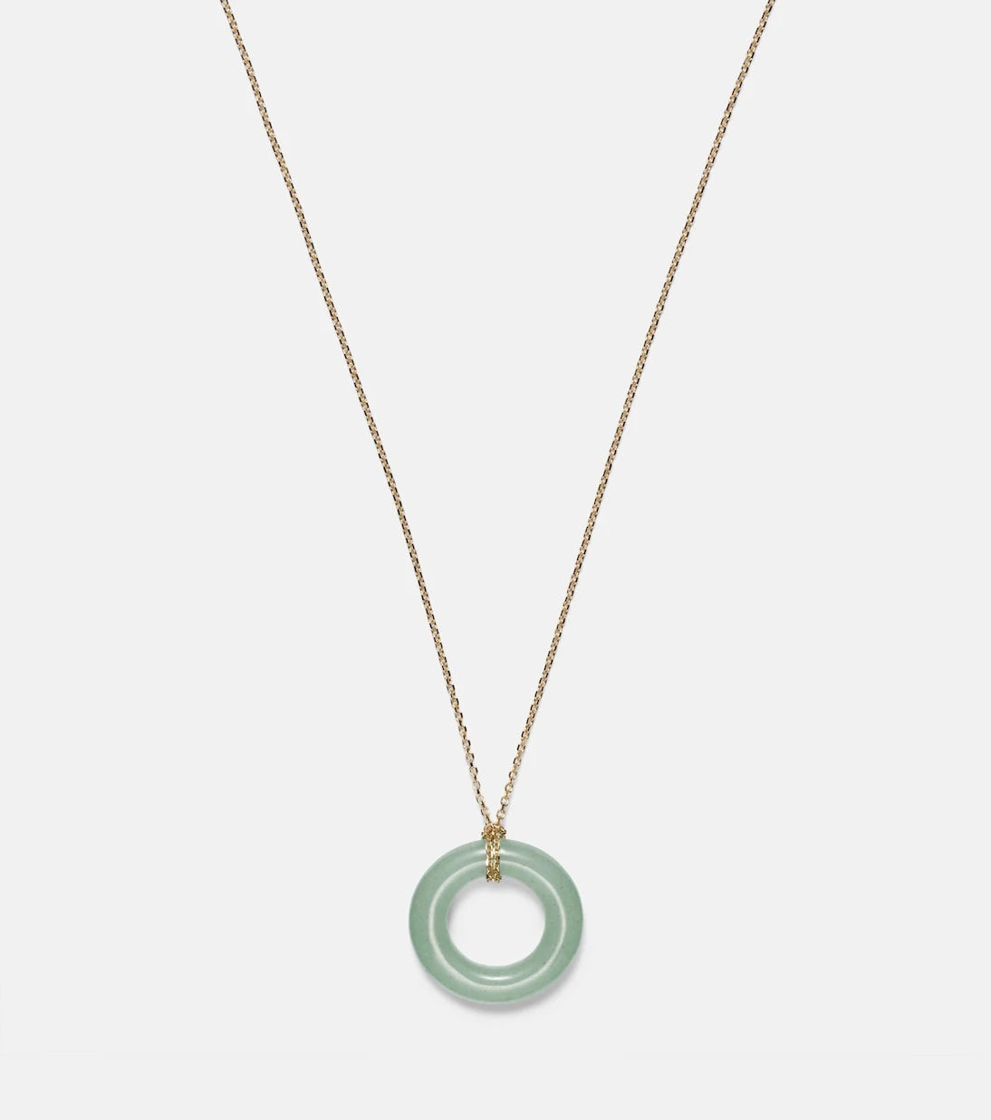 Mateo - Donut 14kt gold necklace with jade