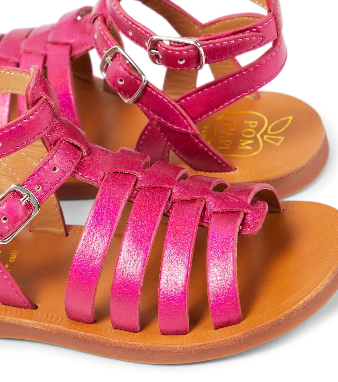 Pom d'Api - Plagette Gladiator metallic leather sandals