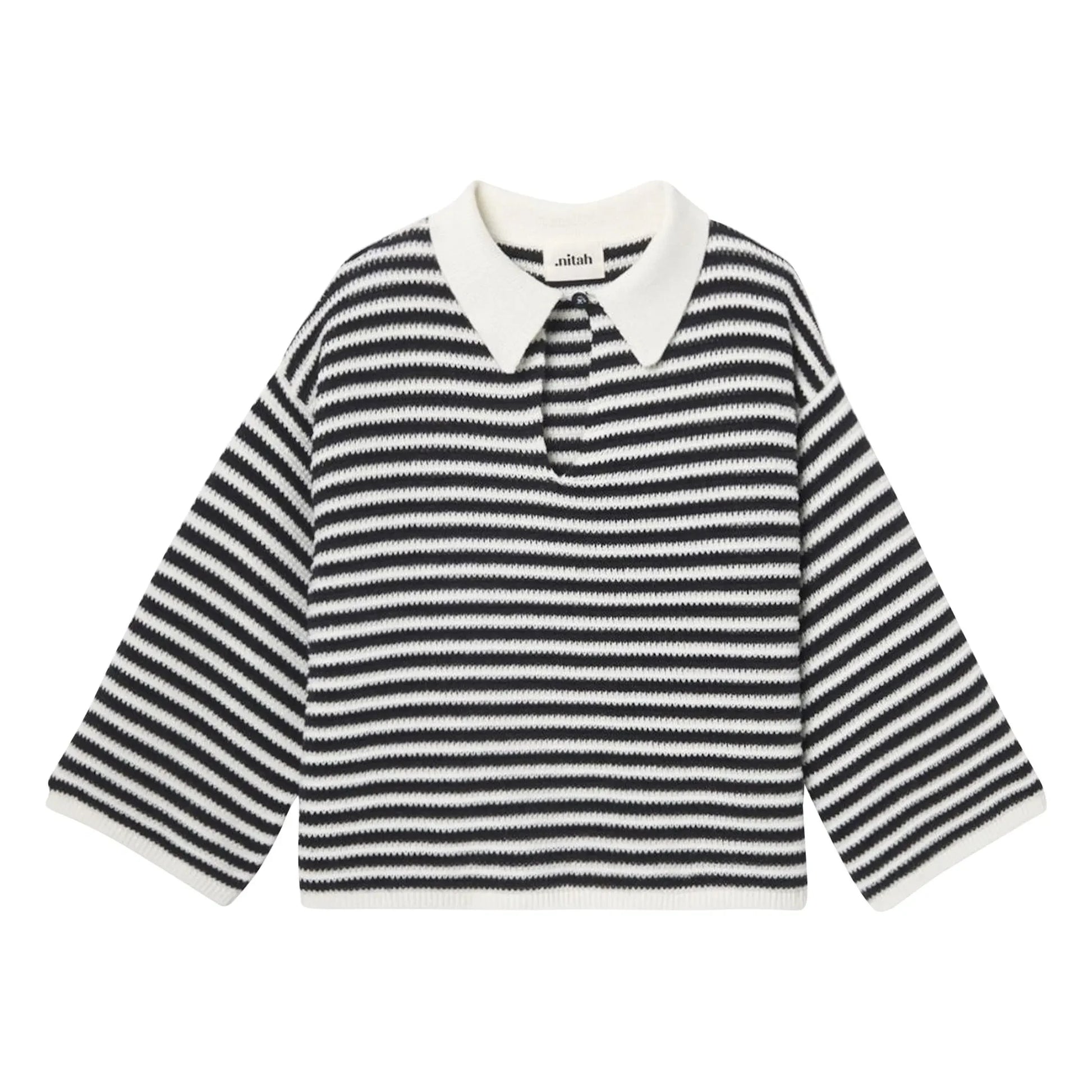 Nitah - George Stripes Sweater | Black