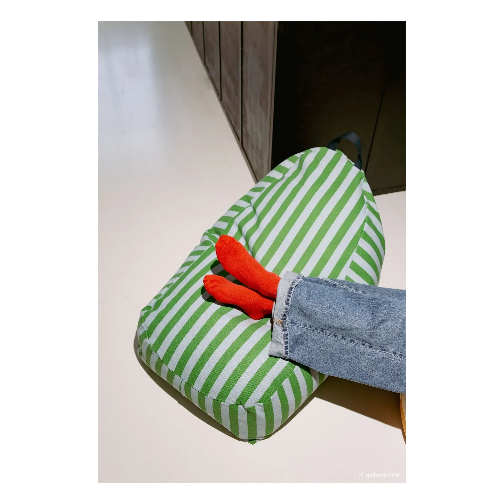 Nobodinoz - Bliss long pouffe | Green