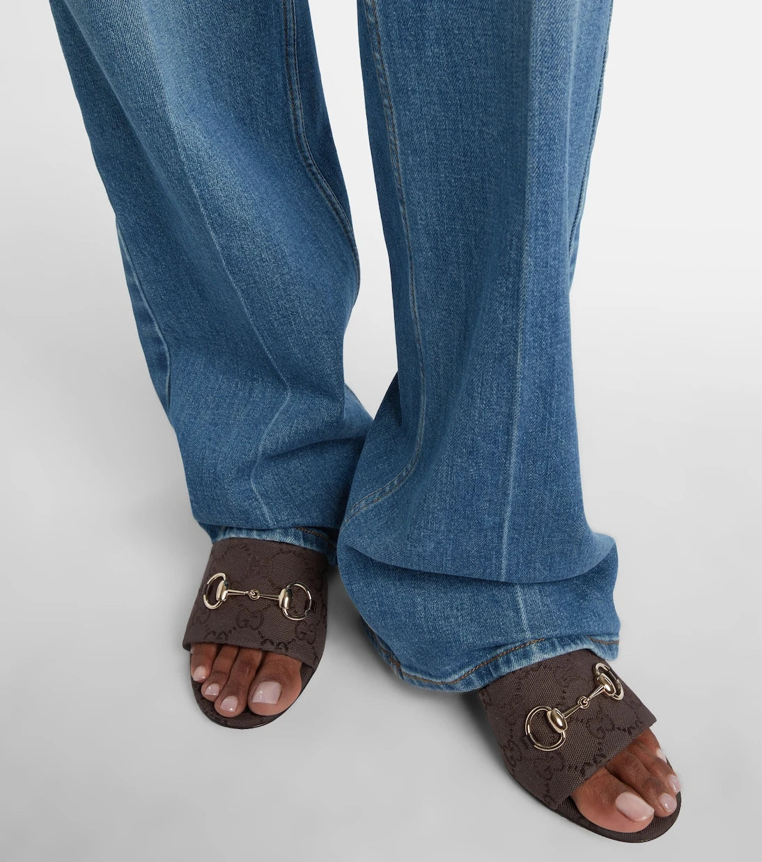 Gucci - Horsebit GG Canvas mules