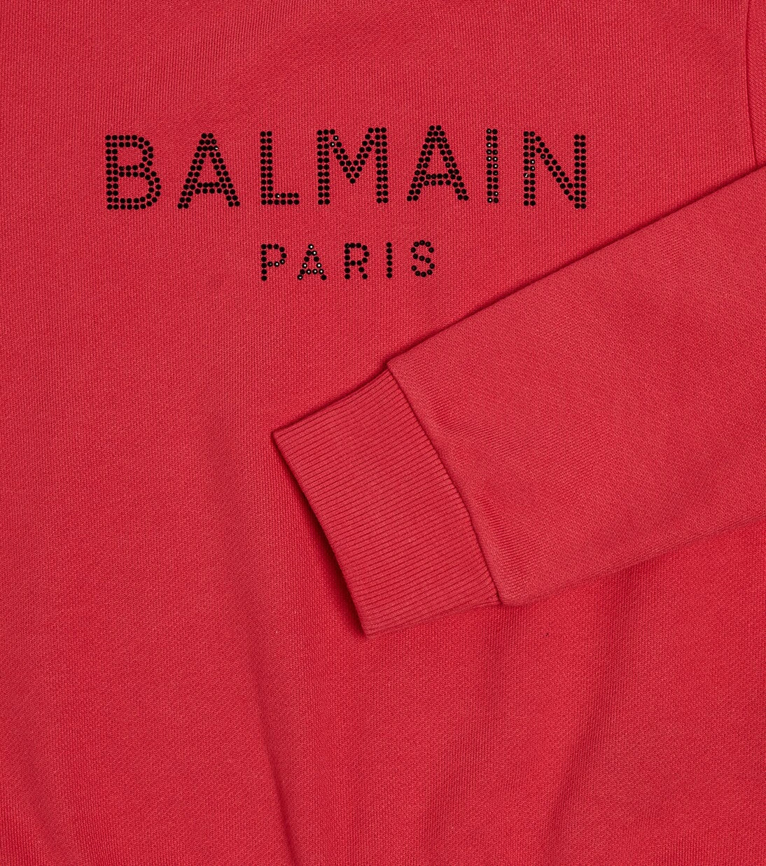 Balmain Kids - سويت شيرت من قطن الجيرسي بشعار الماركة