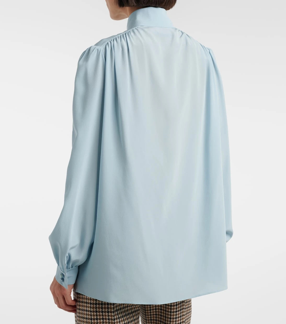 Valentino - Tie-neck silk crêpe de chine shirt