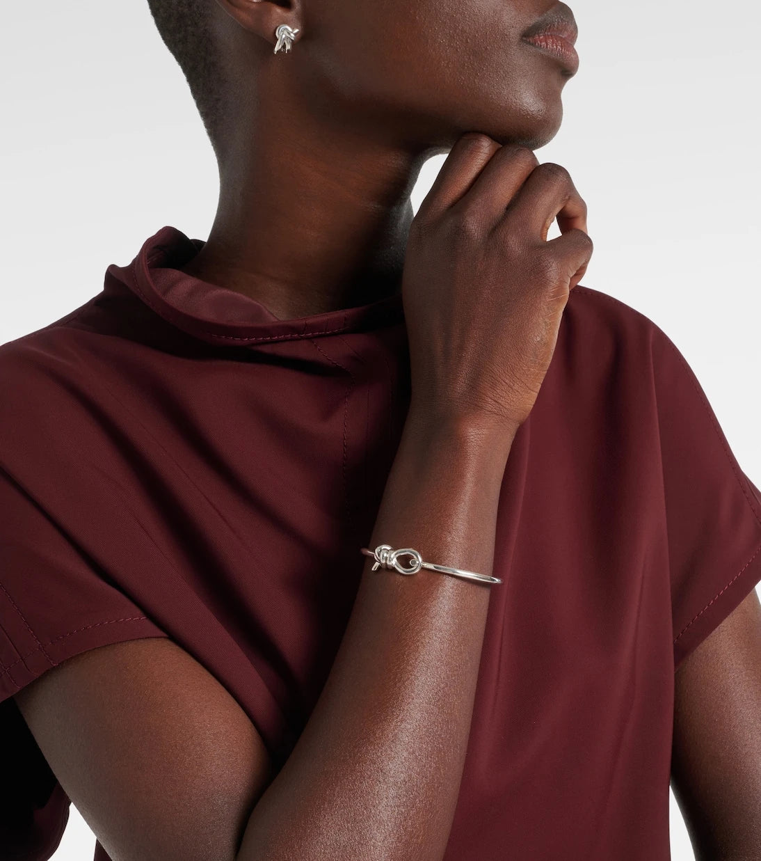 Bottega Veneta - Knot sterling silver bracelet