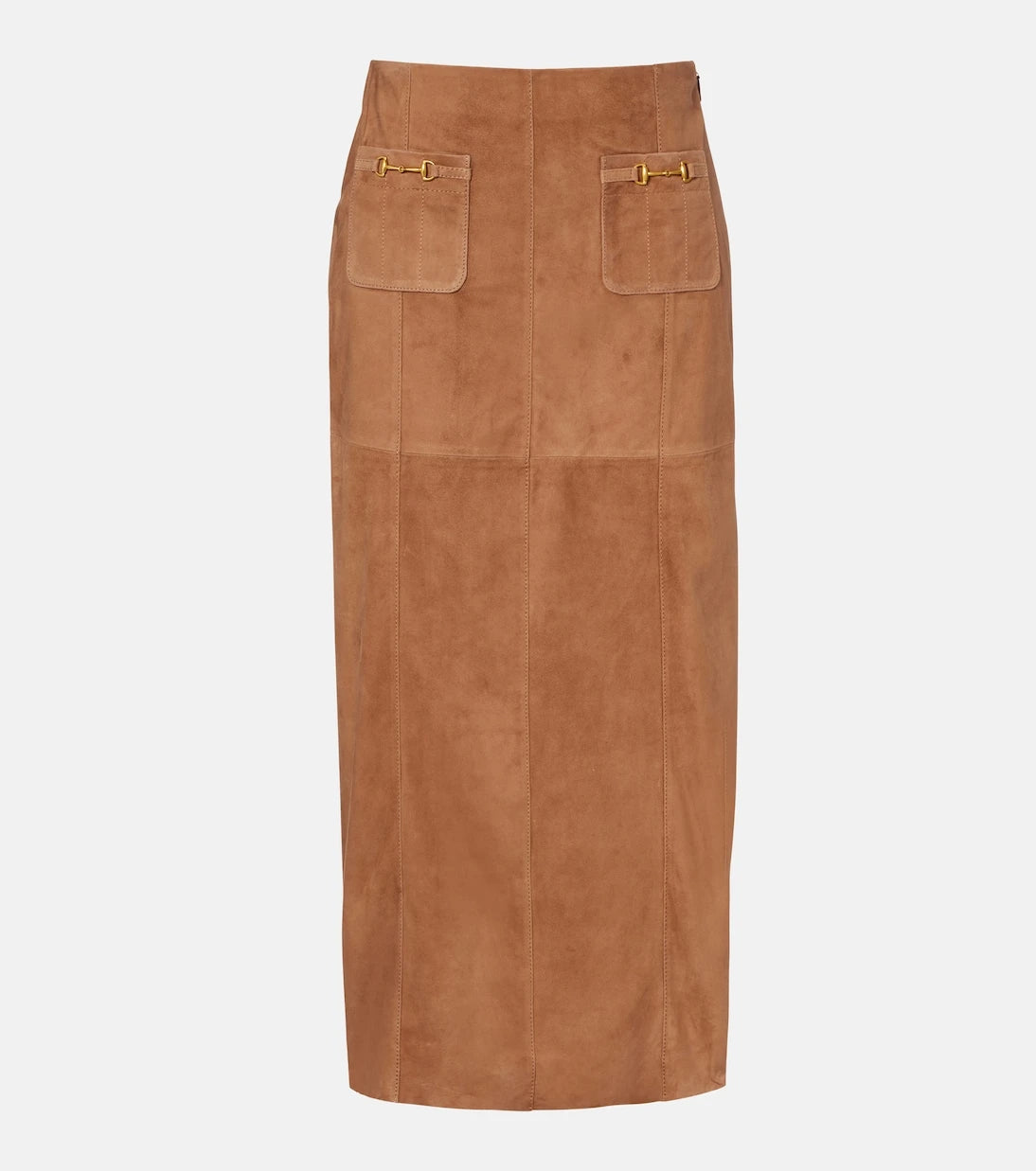 Rixo - Edwina high-waist suede maxi skirt