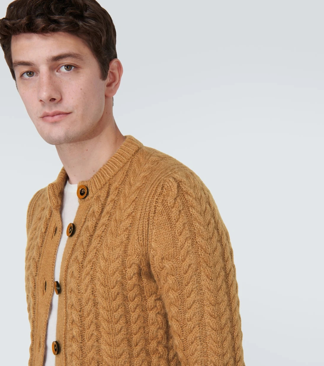 Wales Bonner - Cable-knit mohair-blend cardigan