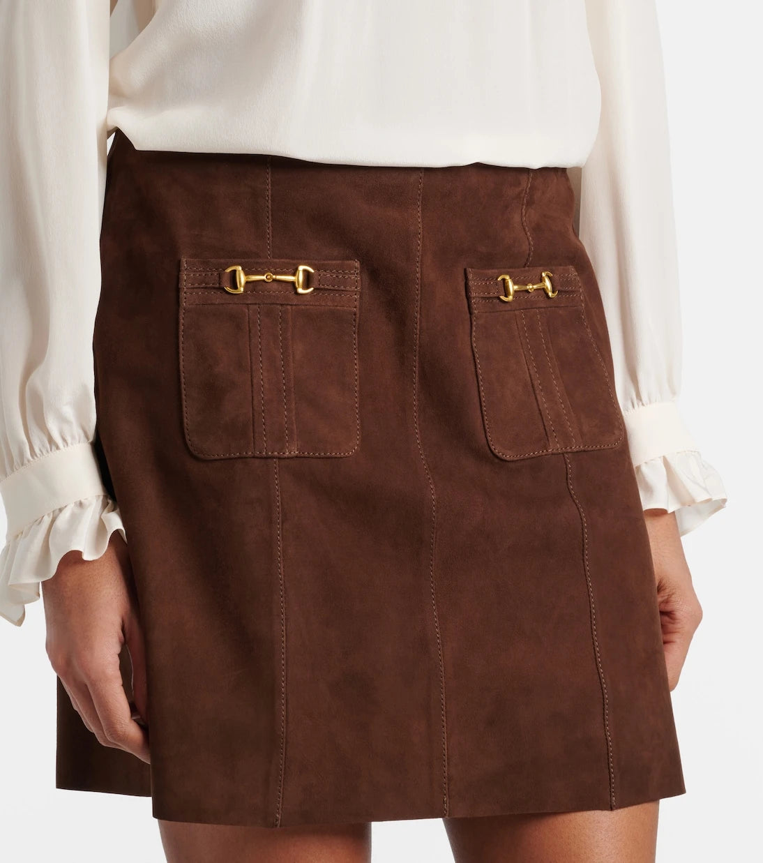 Rixo - Wiley suede miniskirt
