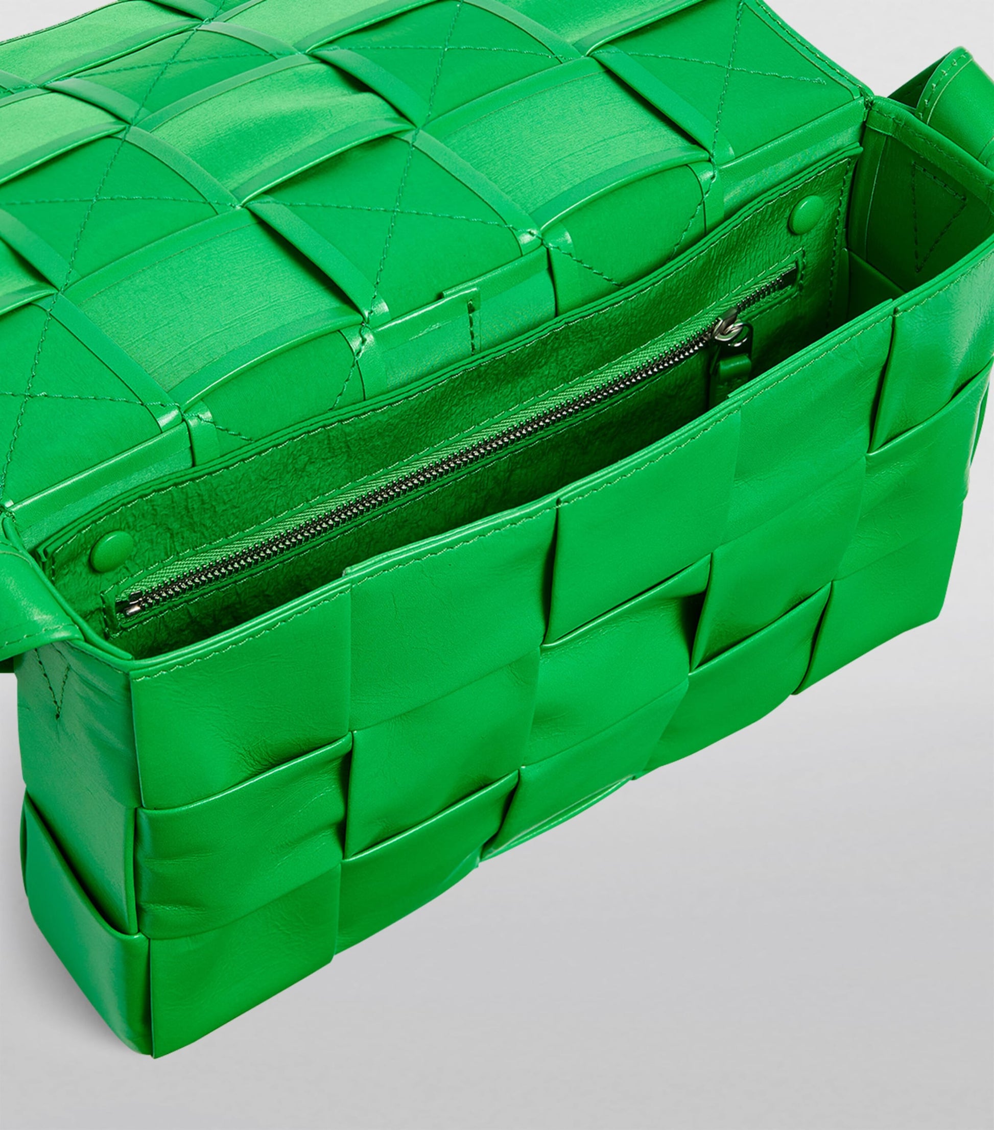 Leather Intreccio Cassette Cross-Body Bag