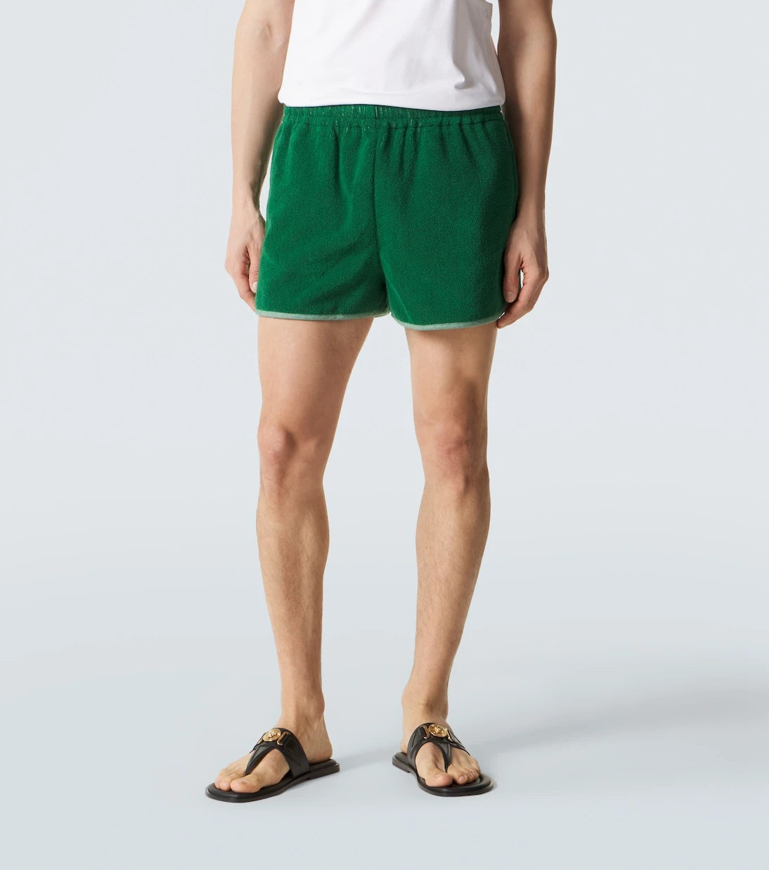 Versace - Logo cotton terry shorts
