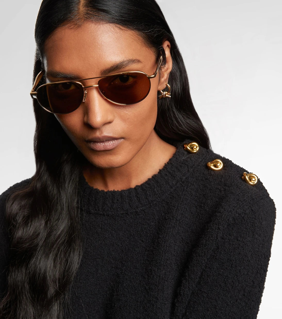 Bottega Veneta - Fin aviator sunglasses