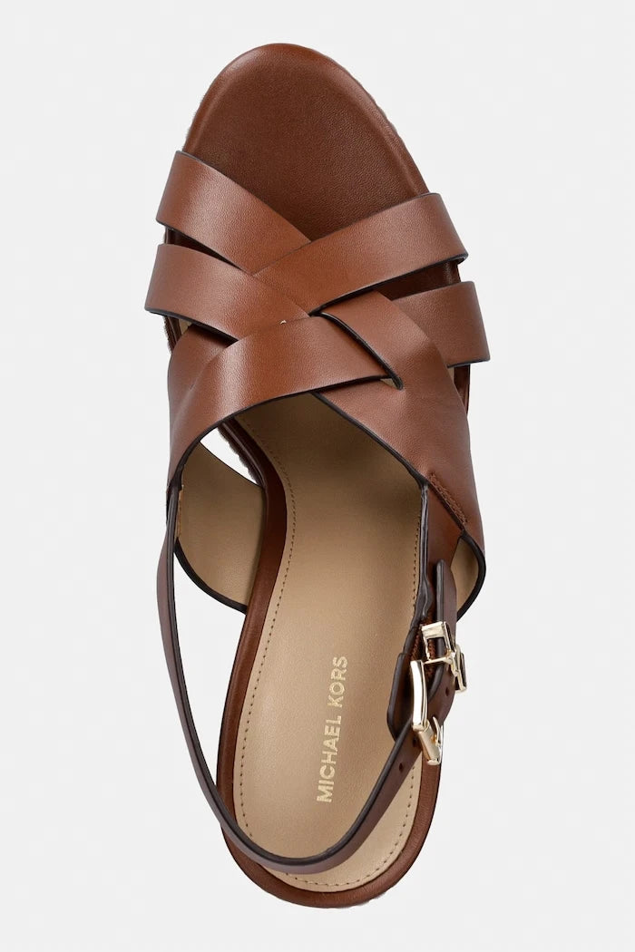 Кожени сандали MICHAEL Michael Kors Nora Wedge