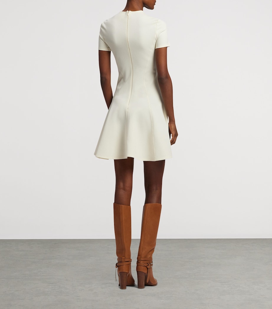 Beige Chiffon A-line Dress