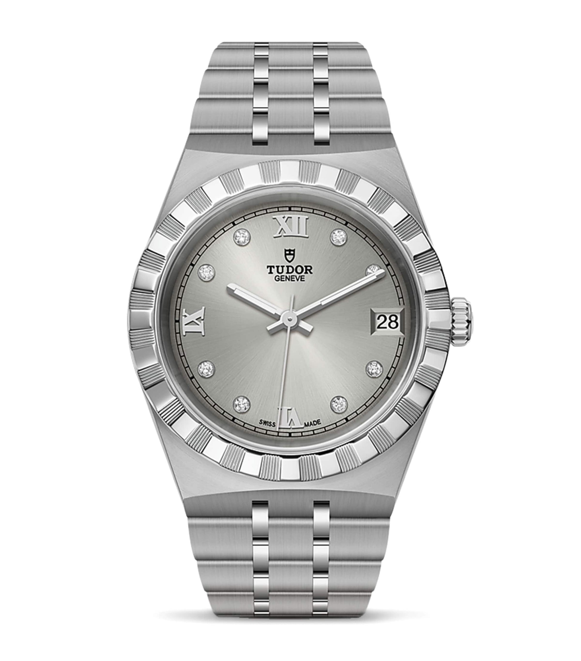 Stainless Steel and Diamond Royal Watch 34mm