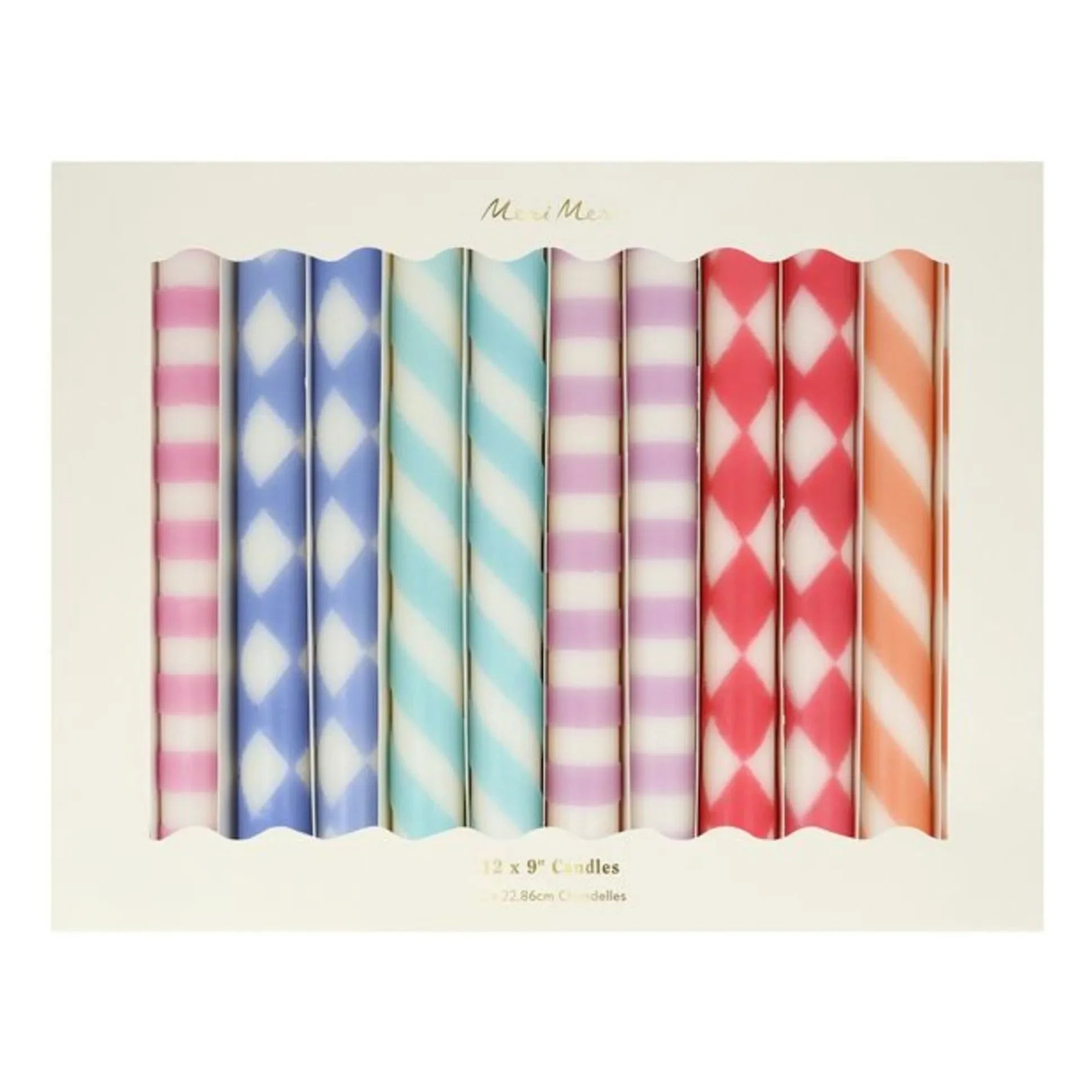 Meri Meri - Patterned candles - Set of 12