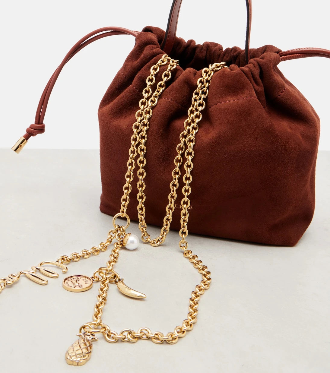Chloé - Chloé Icons Small suede bucket bag