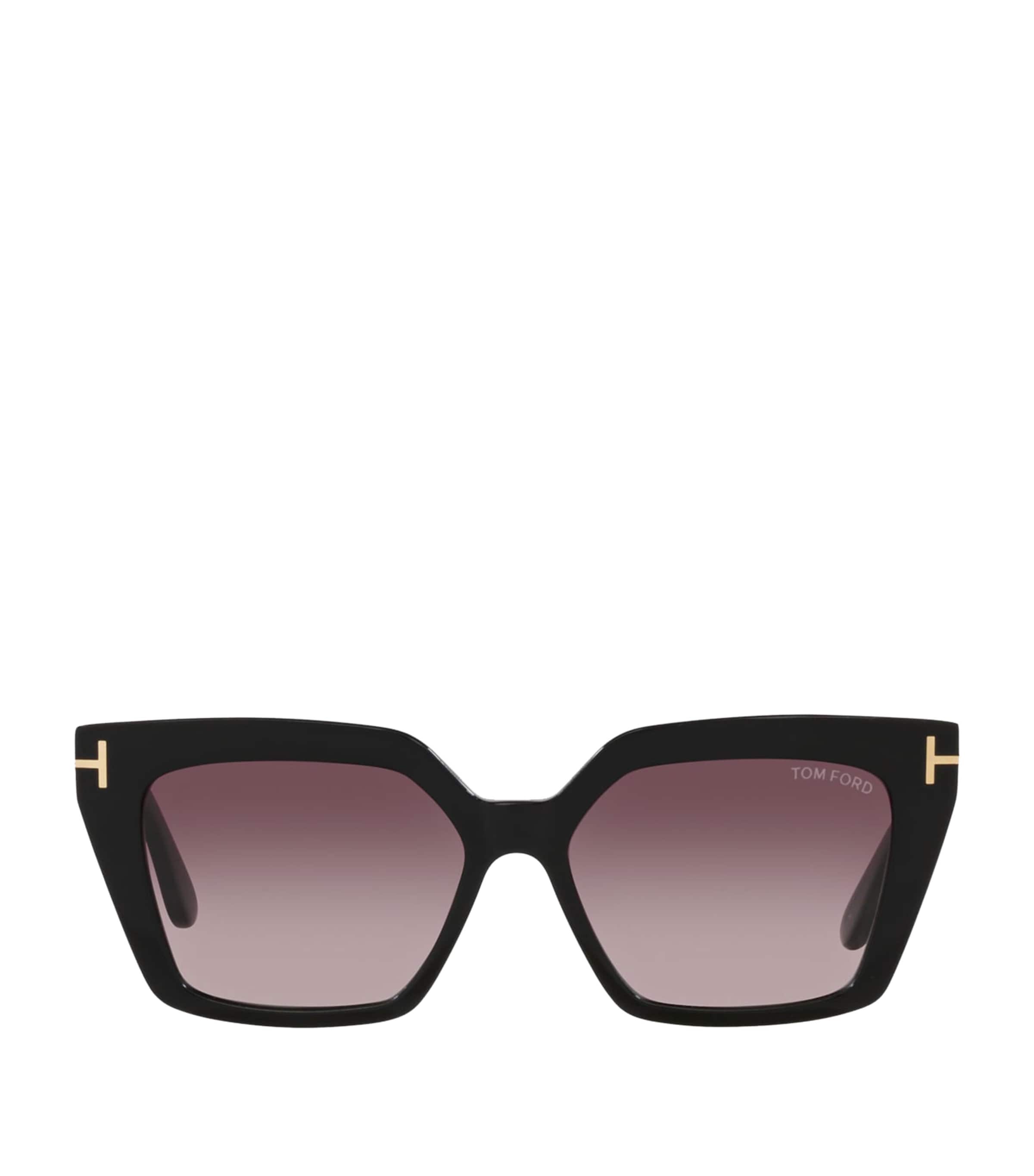 TOM FORD Black Acetate Winona Cat Eye Sunglasses