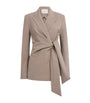Wool-Blend Side-Tie Blazer