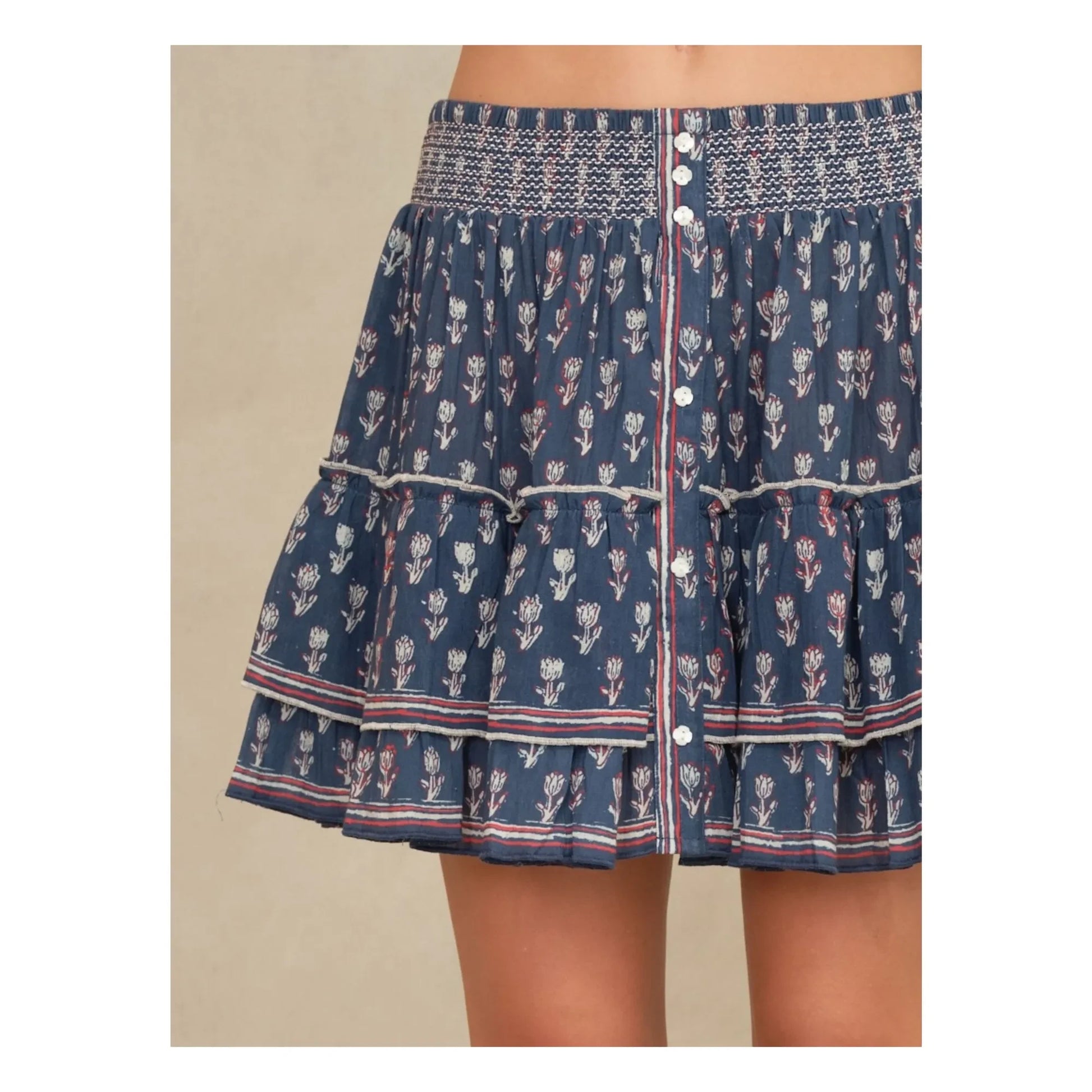 M.A.B.E. - Ari Coton skirt | Indigo