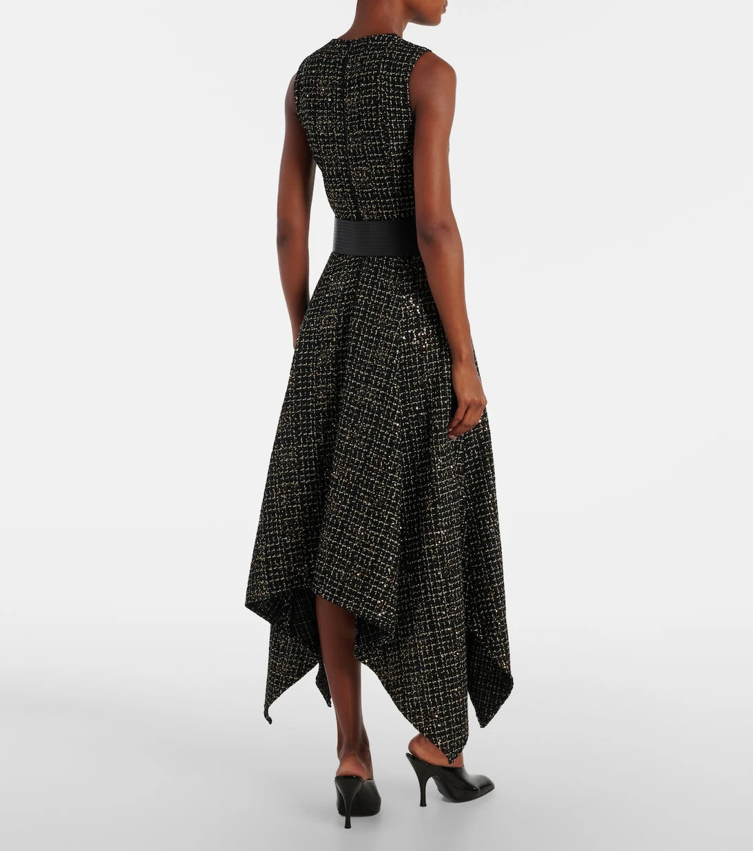 Safiyaa - Okimi sequined tweed midi dress