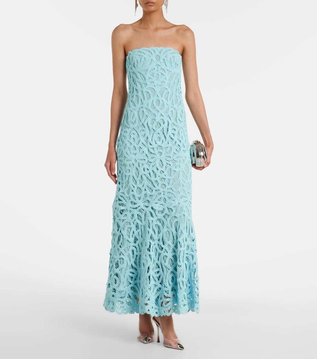 Simkhai - Lace guipure cotton-blend bustier dress