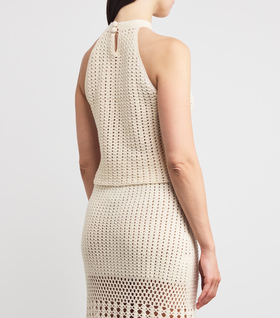 Crochet Reflejo Halterneck Top