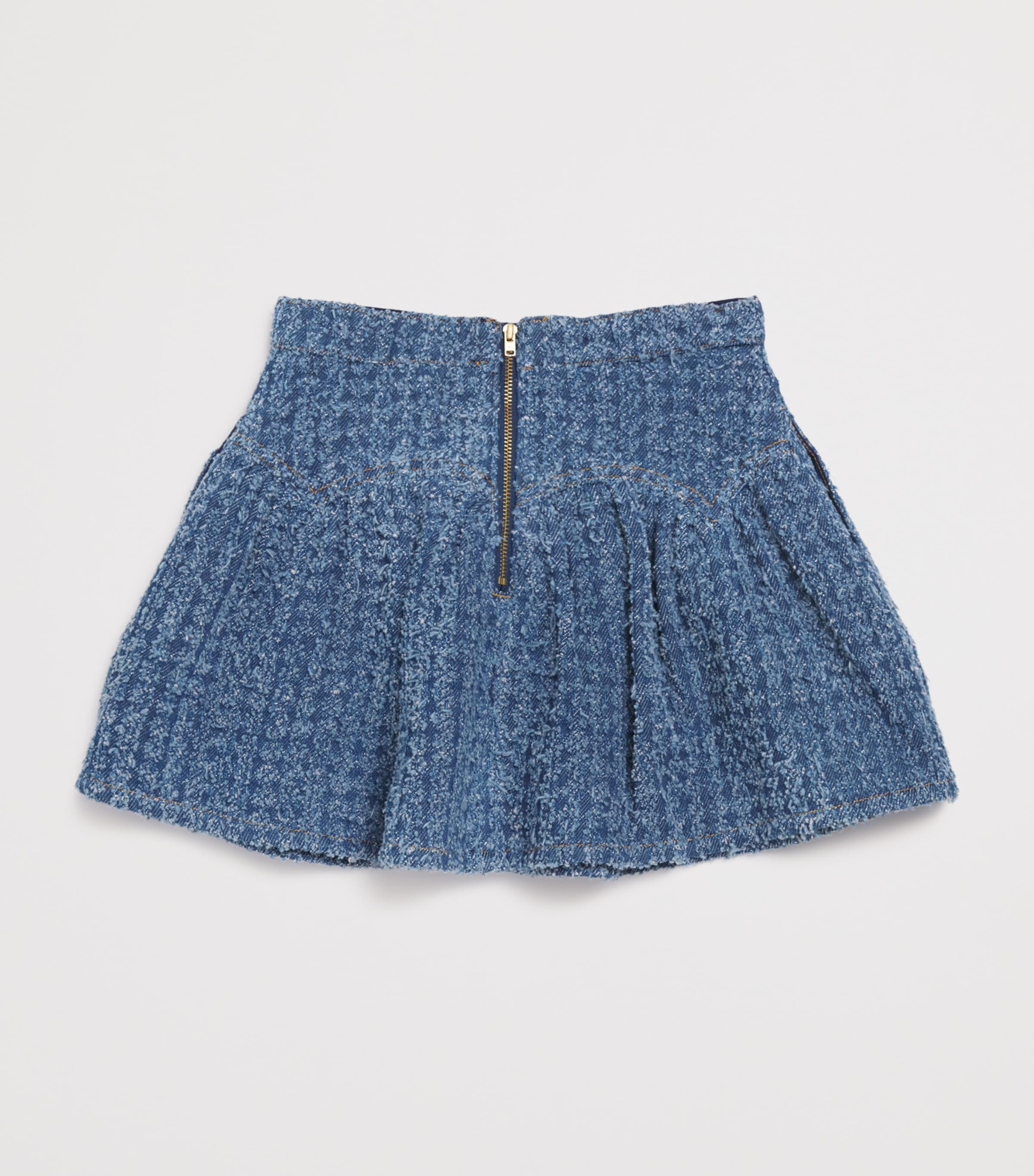Self-Portrait Kids Tweed-Textured Denim Skirt (3-12 Years)