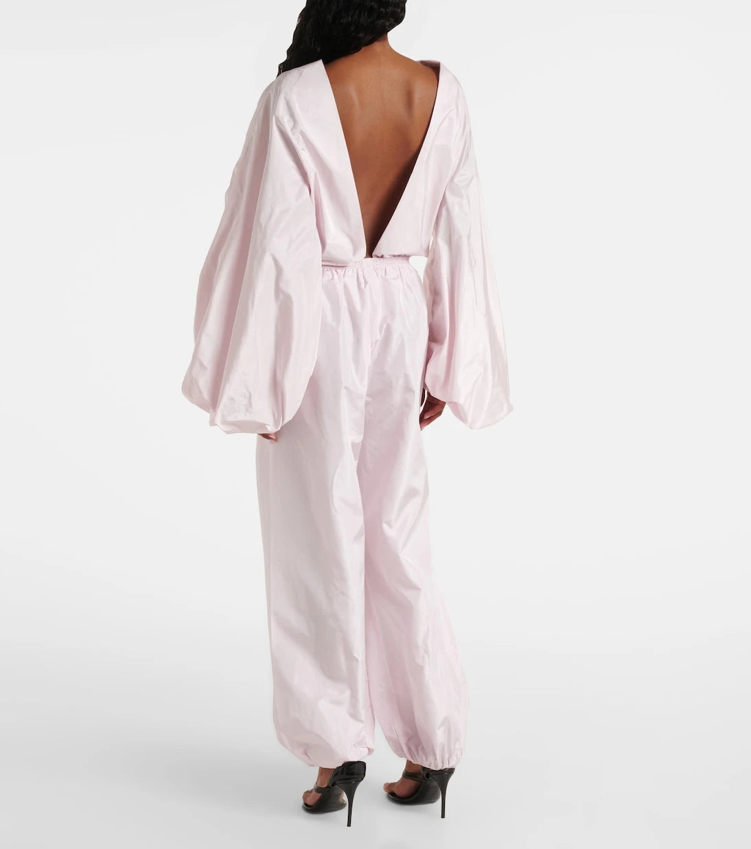 Alaïa - Balloon silk wide-leg pants