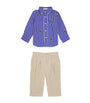 Ralph Lauren Kids Polo Bear Shirt and Abrasion Trousers Set (3-24 Months)