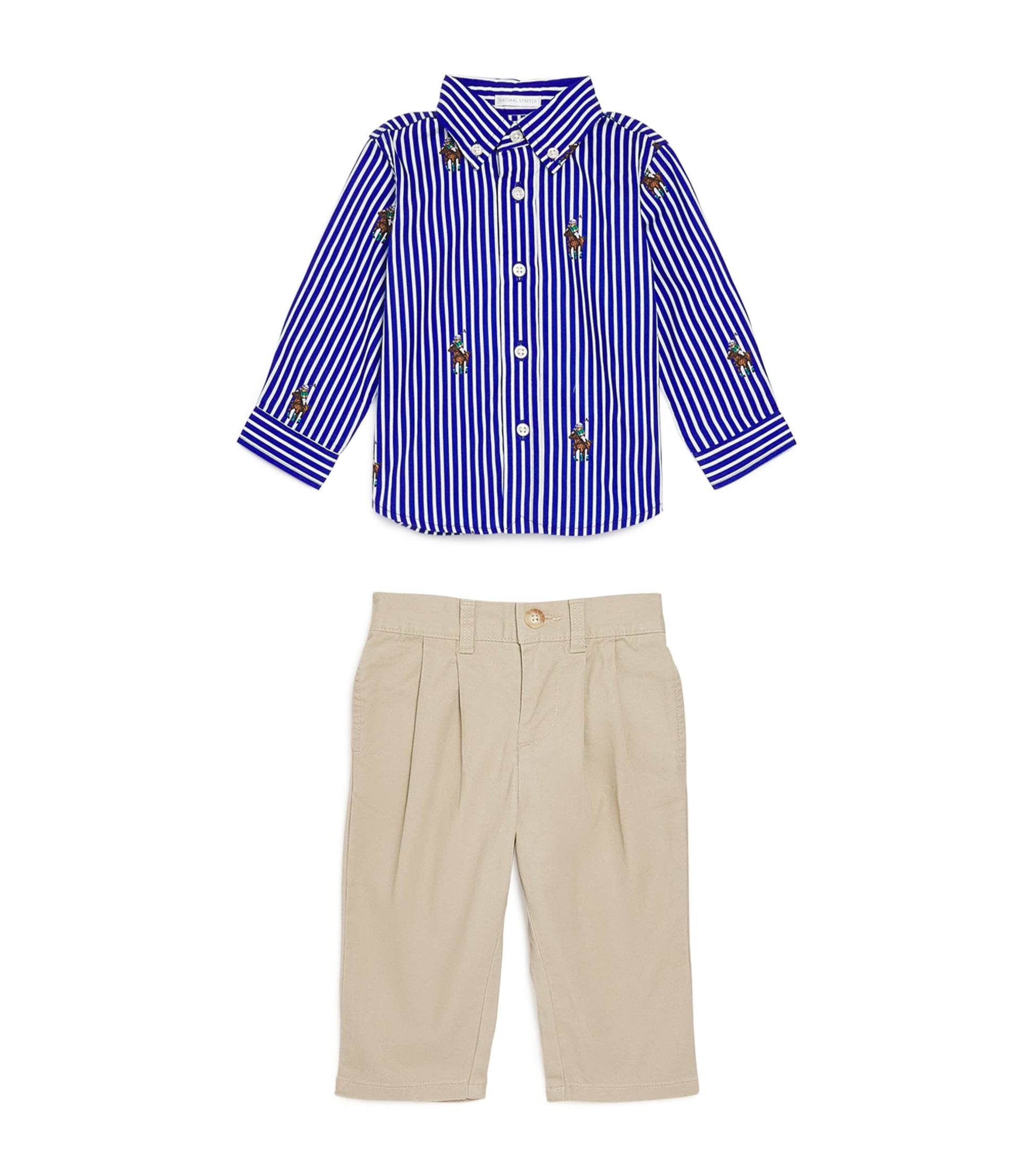 Ralph Lauren Kids Polo Bear Shirt and Abrasion Trousers Set (3-24 Months)