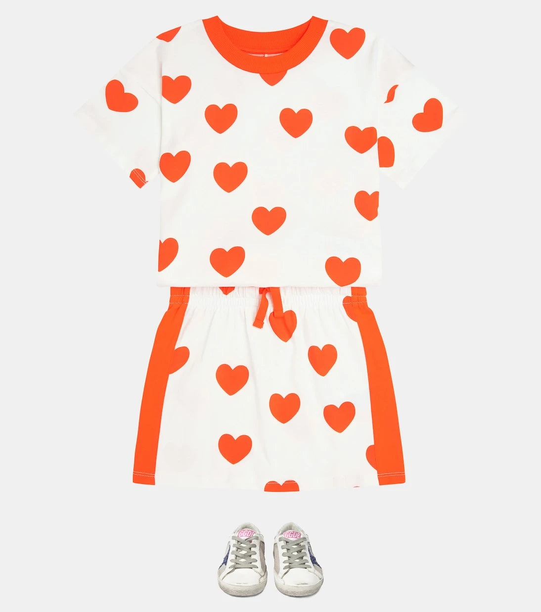 Mini Rodini - Hearts cotton skirt