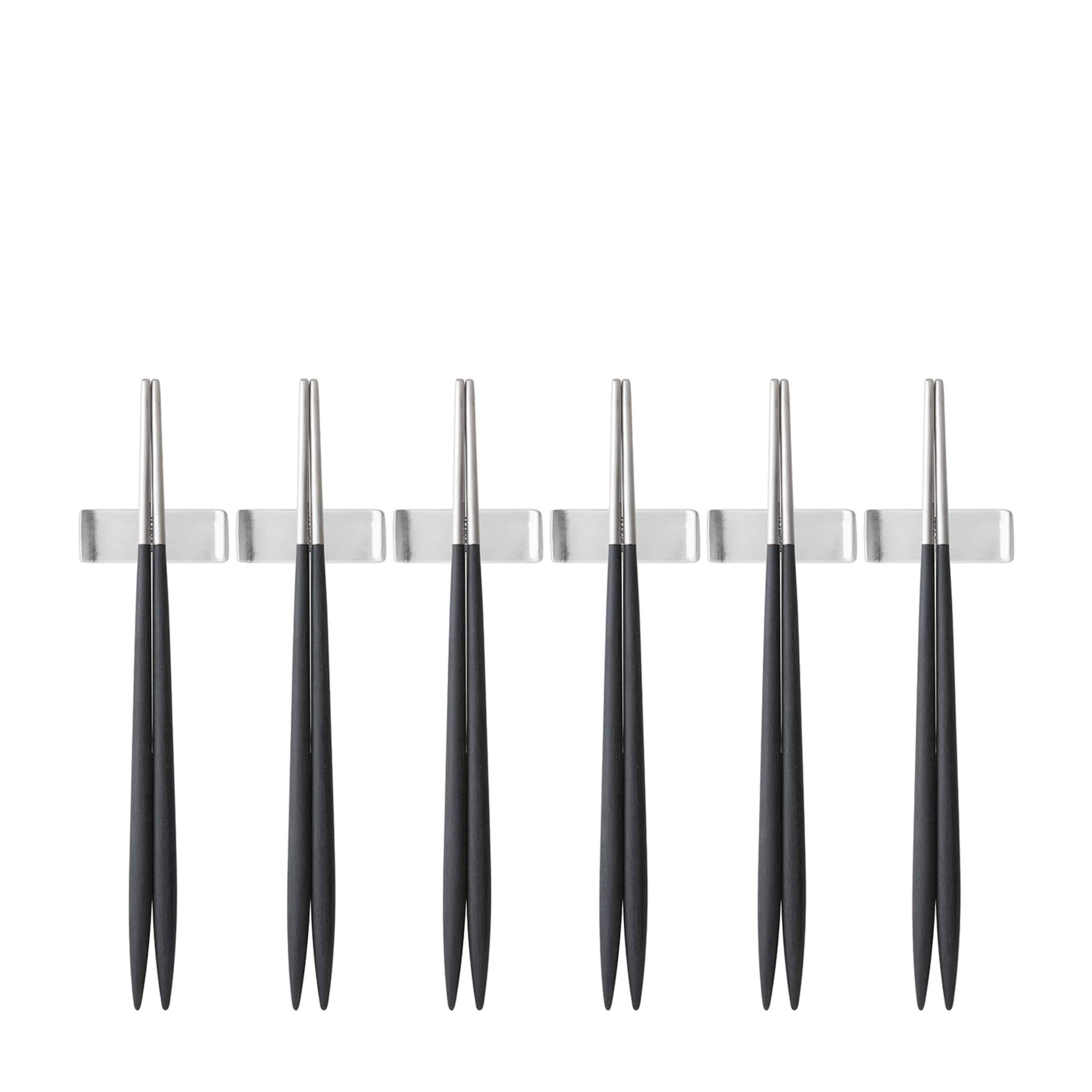 Set of 6 Stainless Steel Ares Chopsticks