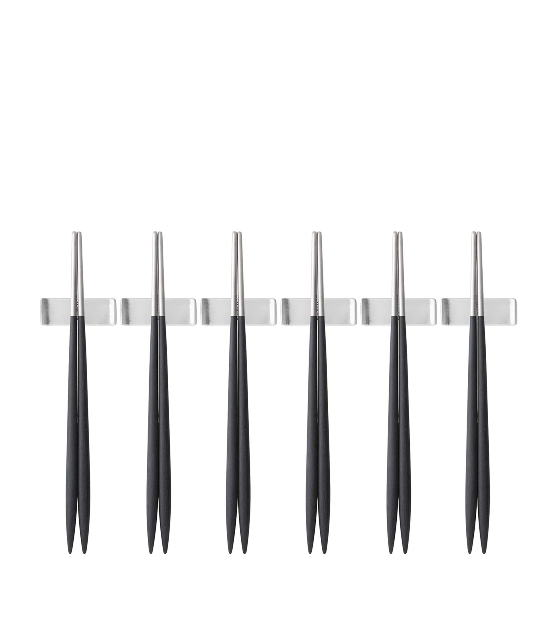 Set of 6 Stainless Steel Ares Chopsticks