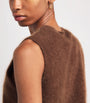 ME+EM Brown Cashmere Brushed Sweater Vest