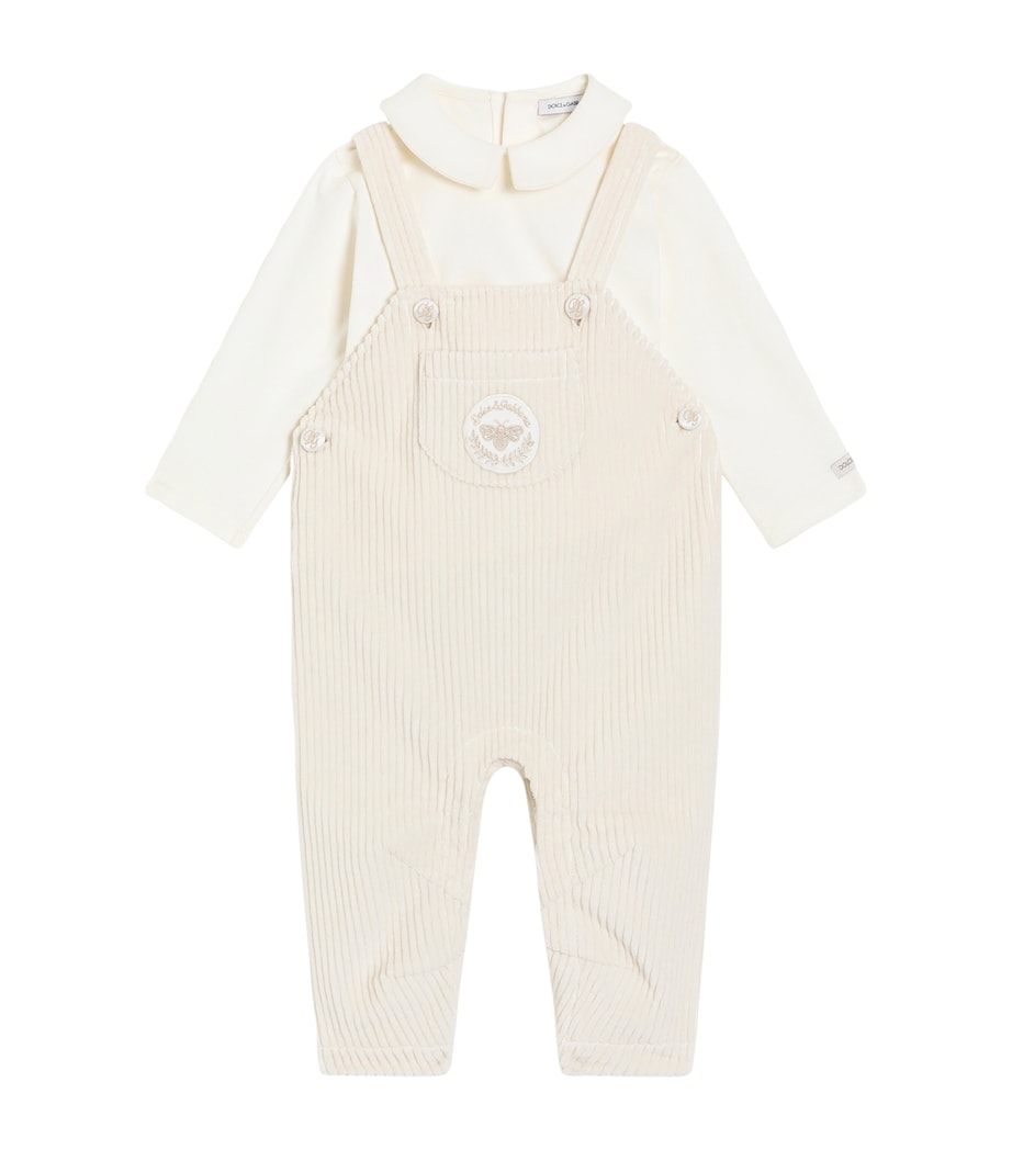 Dolce & Gabbana Kids Stretch-Cotton Dungarees and T-Shirt Set (3-24 Months)