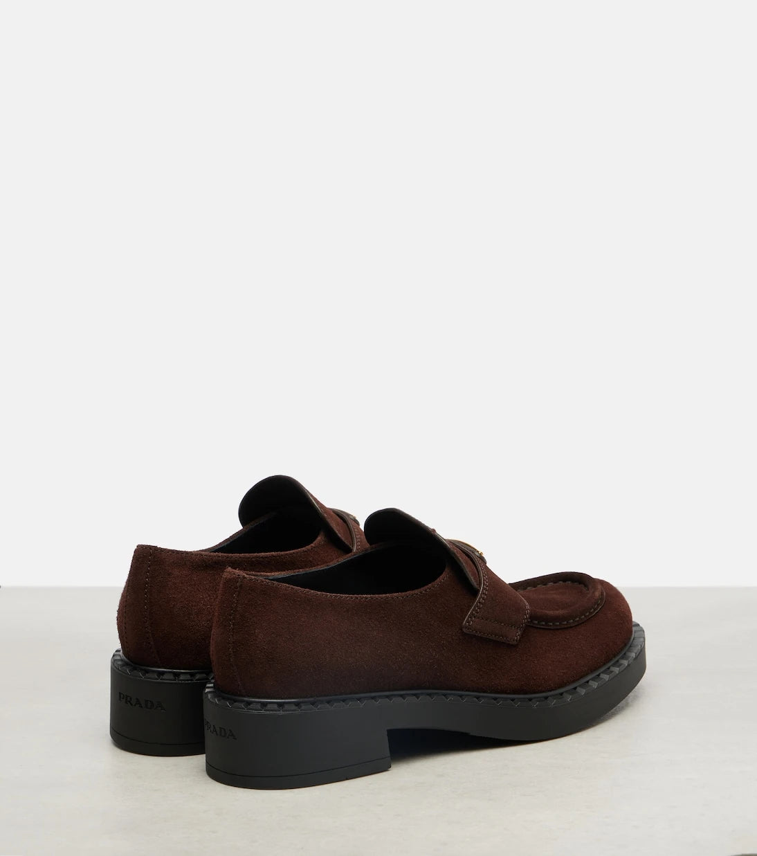 Prada - Chocolate suede loafers