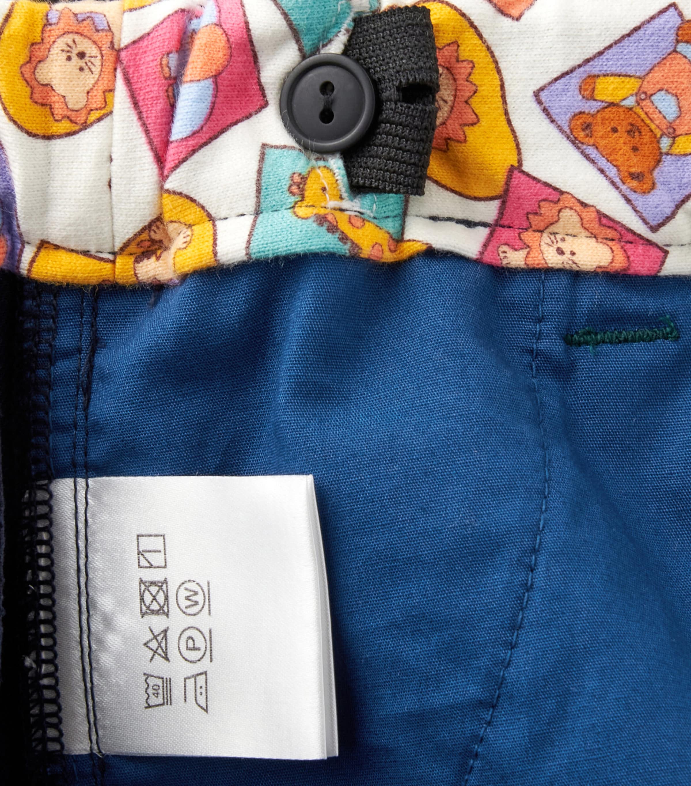 Cotton-Blend Patchwork Embroidered Trousers (2-5 Years)