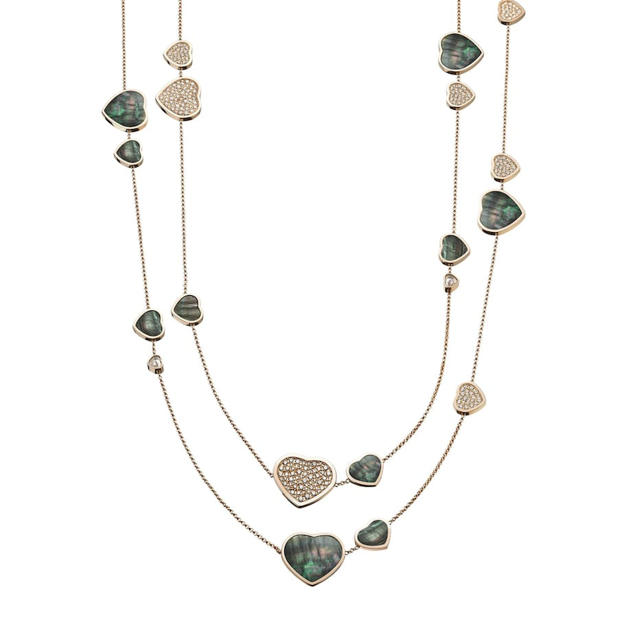 Rose Gold and Diamond Happy Hearts Sautoir Necklace